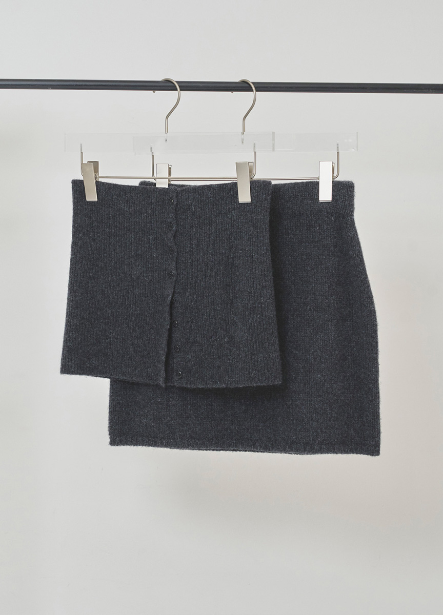 3WAY層次造型針織短裙